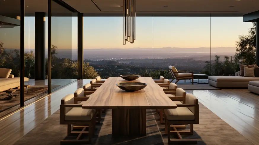 Elegant wooden dining table craftsmanship